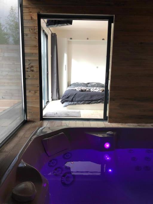 Loft Privatise Avec Spa Xxl Et Piscine Chauffee Брю Екстериор снимка